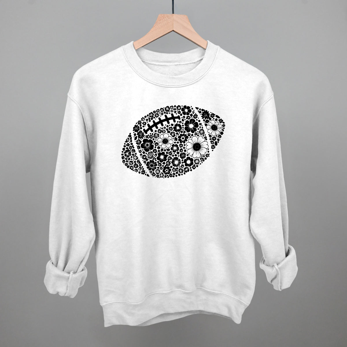 Floral Football Black