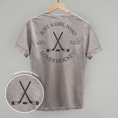 Just A Girl Who Loves Hockey (Back Print)