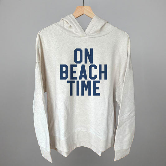 On Beach Time Block Letters