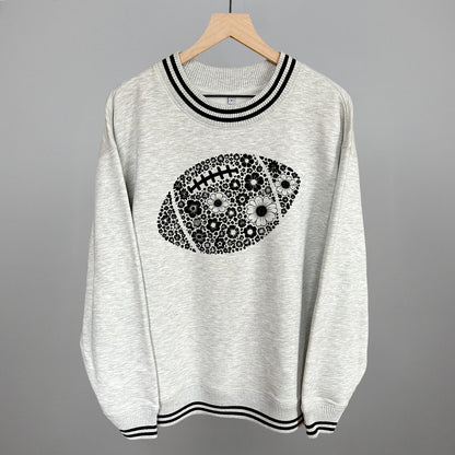 Floral Football Black