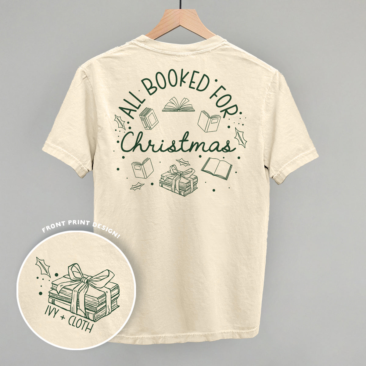 All Booked For Christmas Wreath (Back Print)