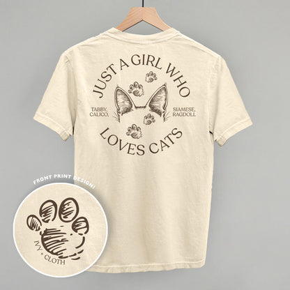 Just A Girl Who Loves Cats (Back Print)
