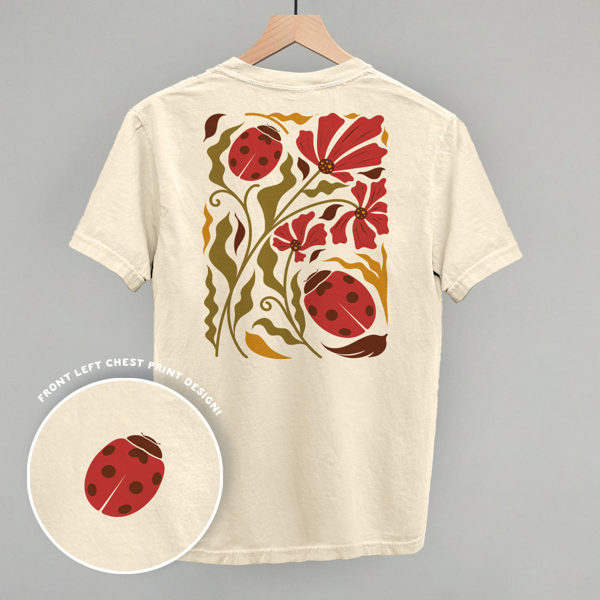 Ladybugs And Leaves (Back Print)