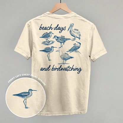 Beach Days And Birdwatching (Back Print)