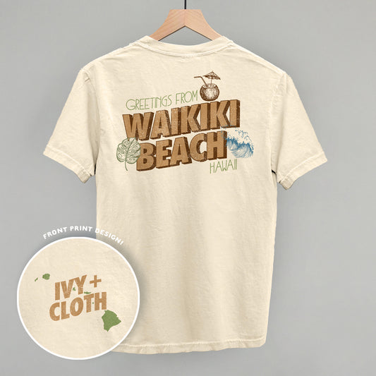 Greetings From Waikiki Beach (Back Print)