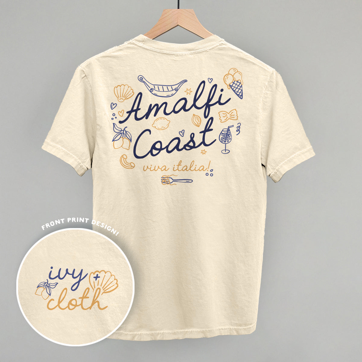 Amalfi Coast Doodles (Back Print)