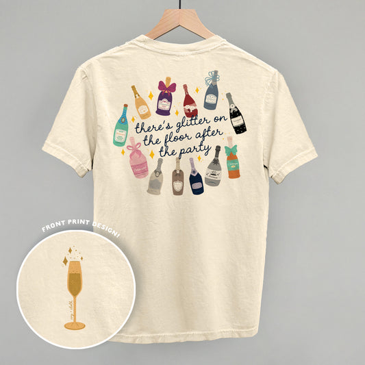 Glitter Champagne Bottles Doodle (Back Print)