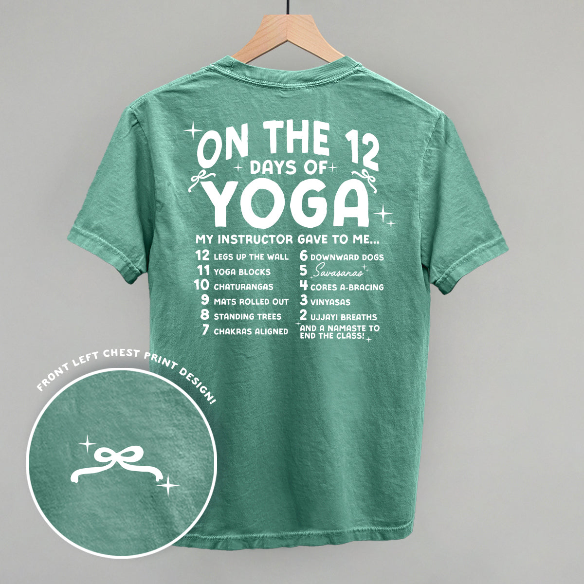 12 Days Of Yoga (Back Print)