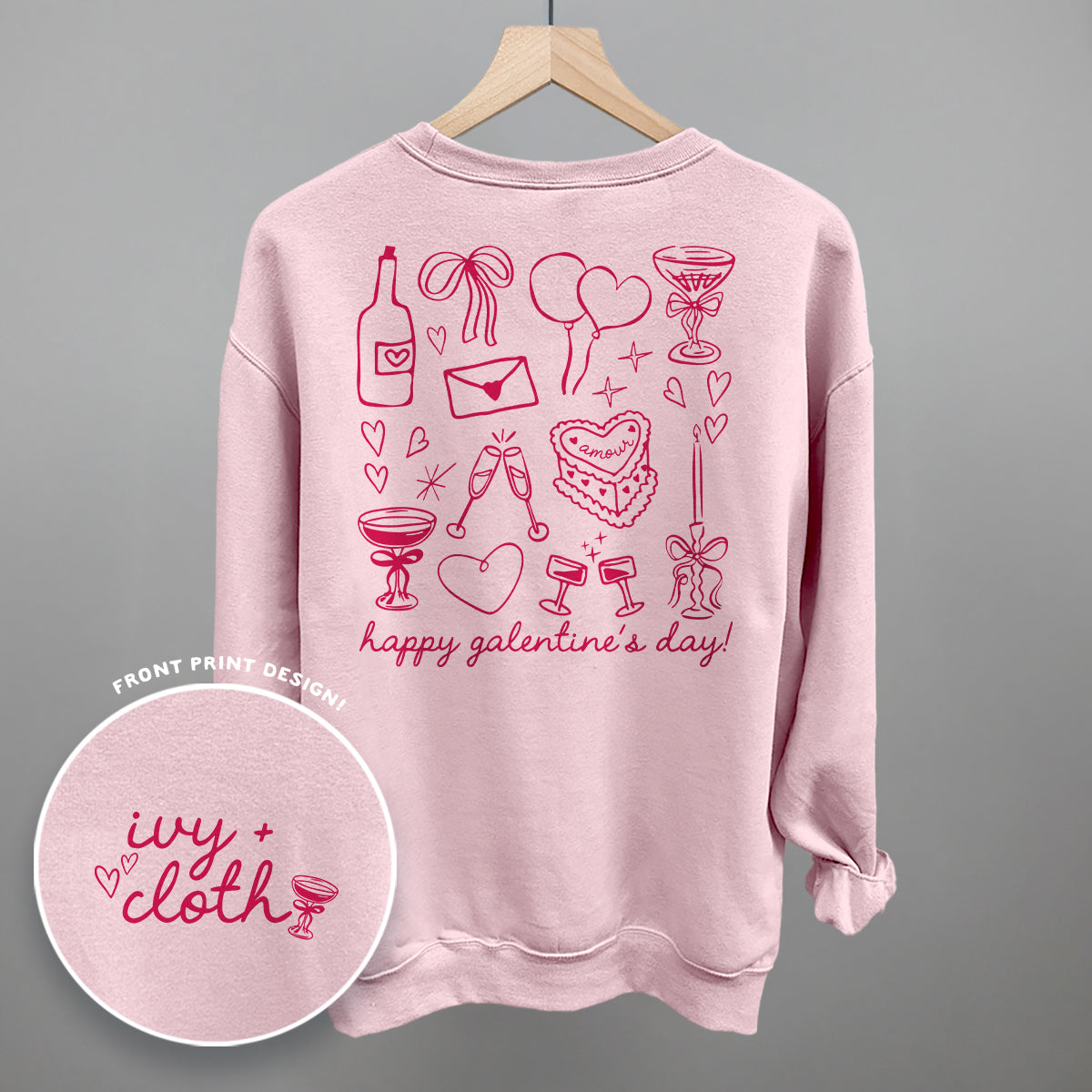Galentine's Pink Doodles (Back Print)