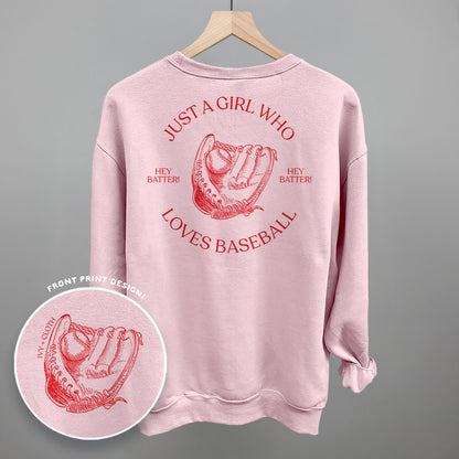 Just A Girl Who Loves Baseball (Back Print)