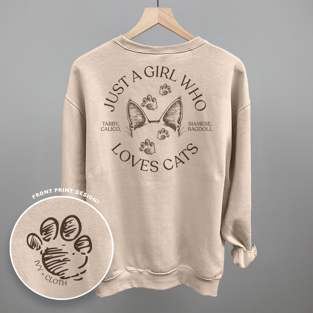 Just A Girl Who Loves Cats (Back Print)