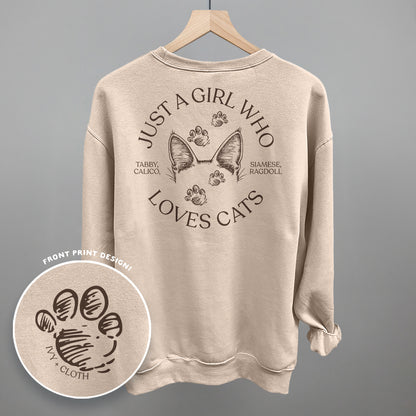 Just A Girl Who Loves Cats (Back Print)