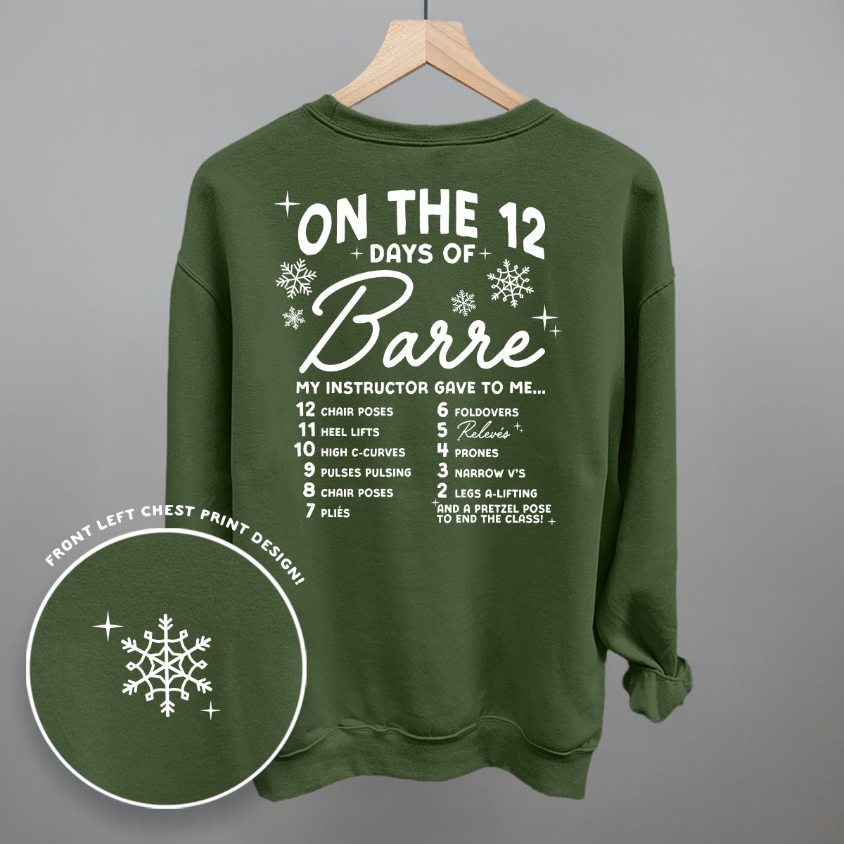 12 Days Of Barre (Back Print)