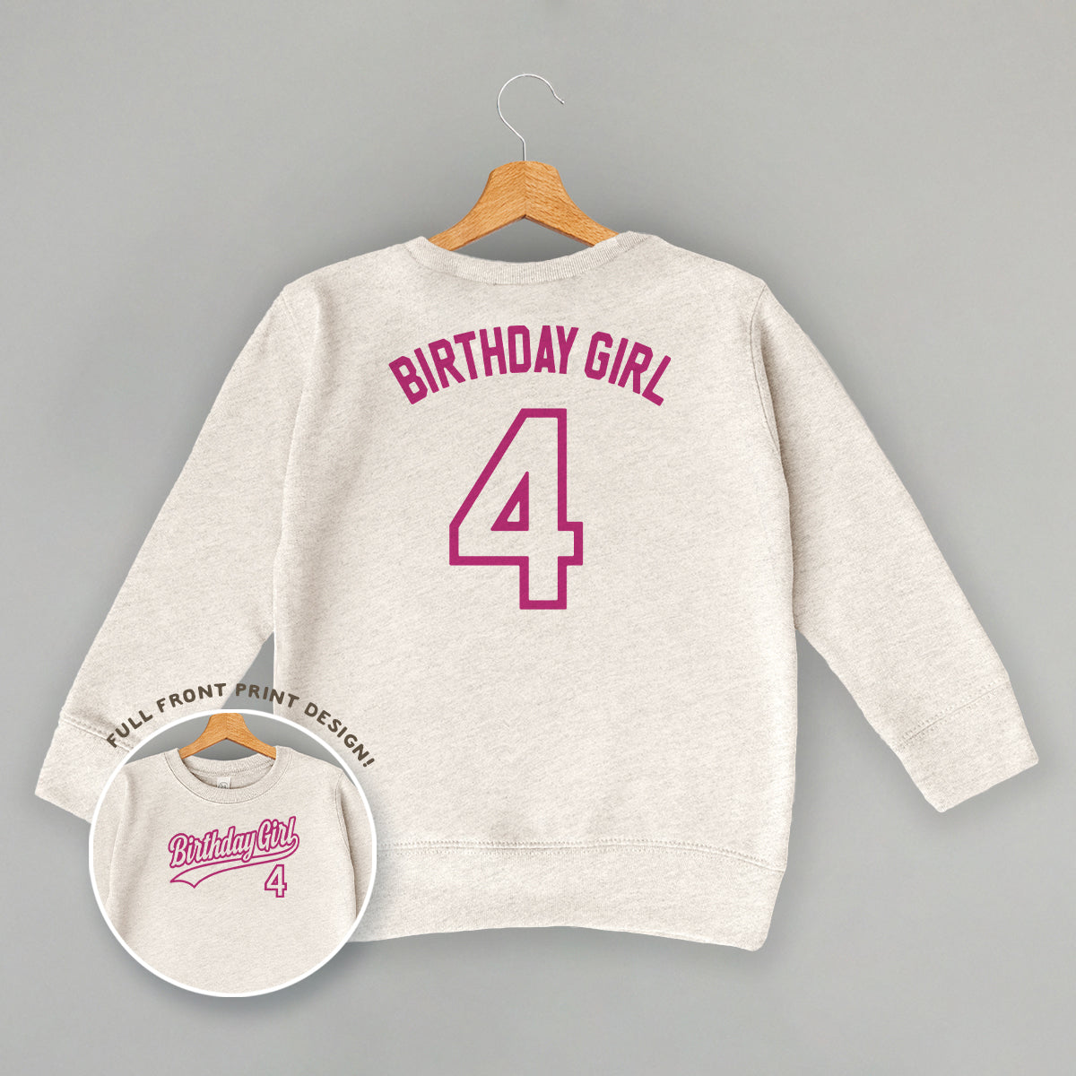 Birthday Girl Varsity #4 (Kids Back Print)