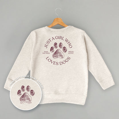 Just A Girl Who Loves Dogs (Kids Back Print)