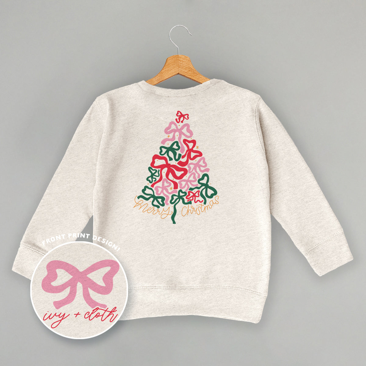 Merry Christmas Bow Tree (Kids Back Print)