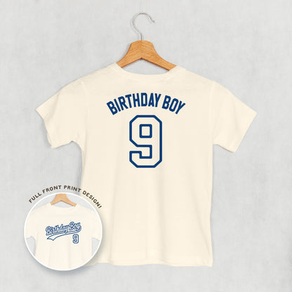 Birthday Boy Varsity #9 (Kids Back Print)