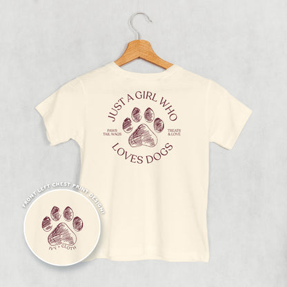 Just A Girl Who Loves Dogs (Kids Back Print)
