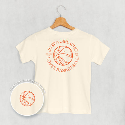 Just A Girl Who Loves Basketball (Kids Back Print)