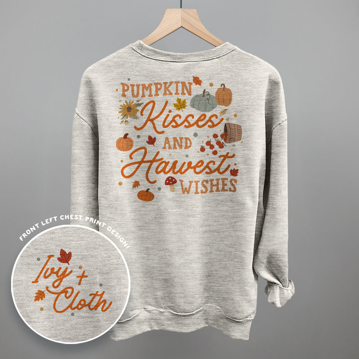 Pumpkin Kisses And Harvest Wishes (Back Print)
