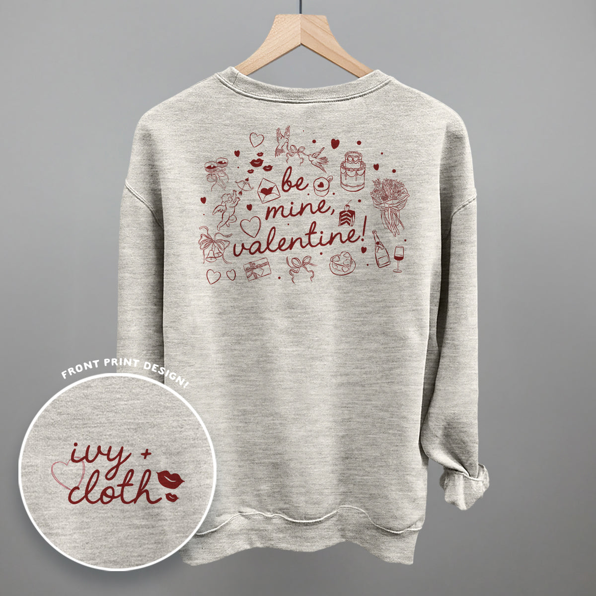 Be Mine, Valentine Doodles (Back Print)