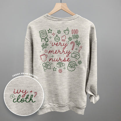 Very Merry Nurse Doodles (Back Print)