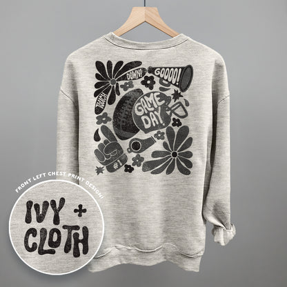Floral Game Day Black (Back Print)