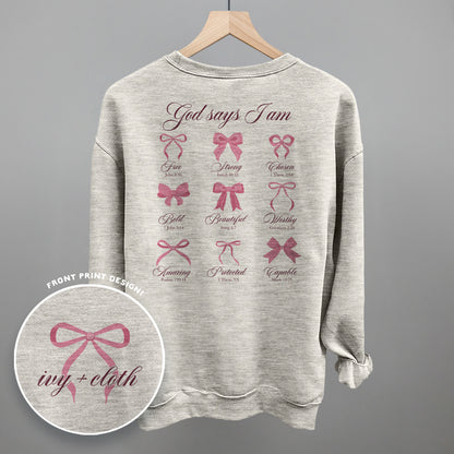God Says I Am (Pink Bows) (Back Print)