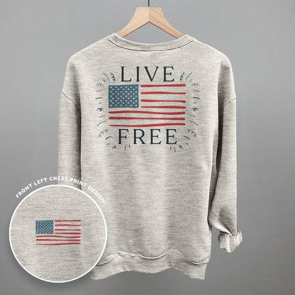 Live Free Flag (Back Print)