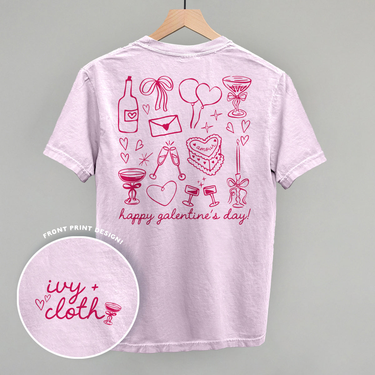 Galentine's Pink Doodles (Back Print)
