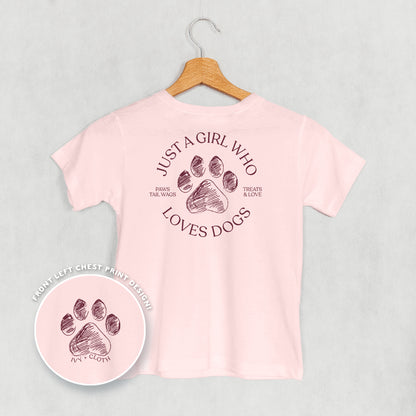 Just A Girl Who Loves Dogs (Kids Back Print)