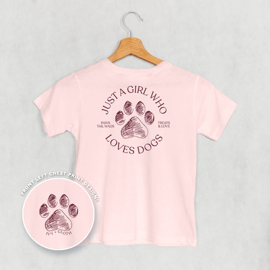 Just A Girl Who Loves Dogs (Kids Back Print)