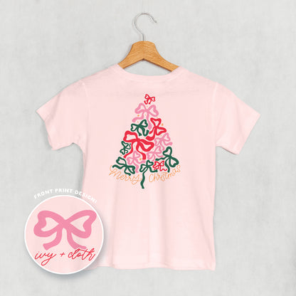 Merry Christmas Bow Tree (Kids Back Print)