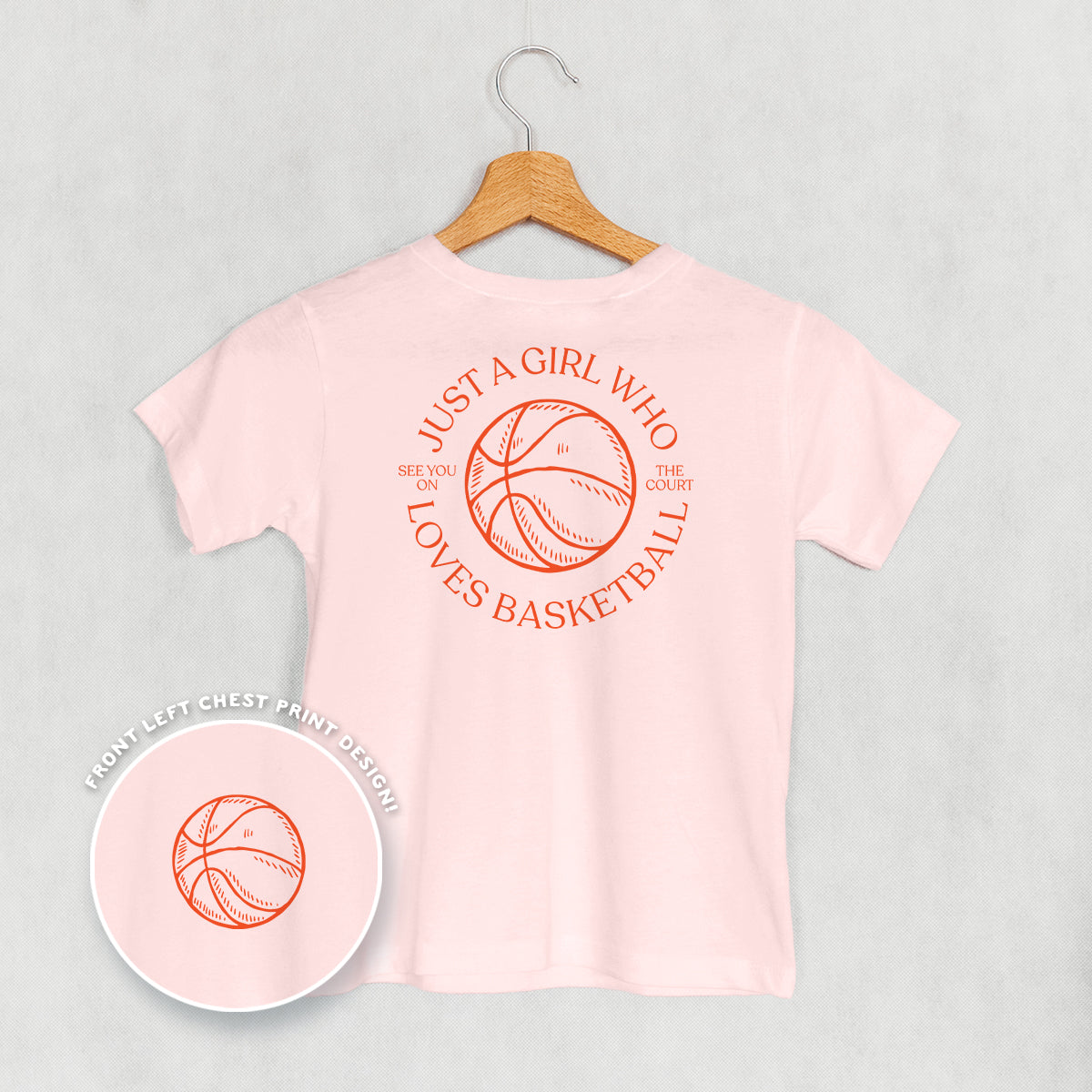 Just A Girl Who Loves Basketball (Kids Back Print)
