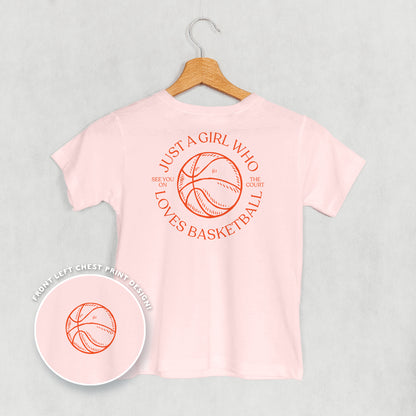 Just A Girl Who Loves Basketball (Kids Back Print)