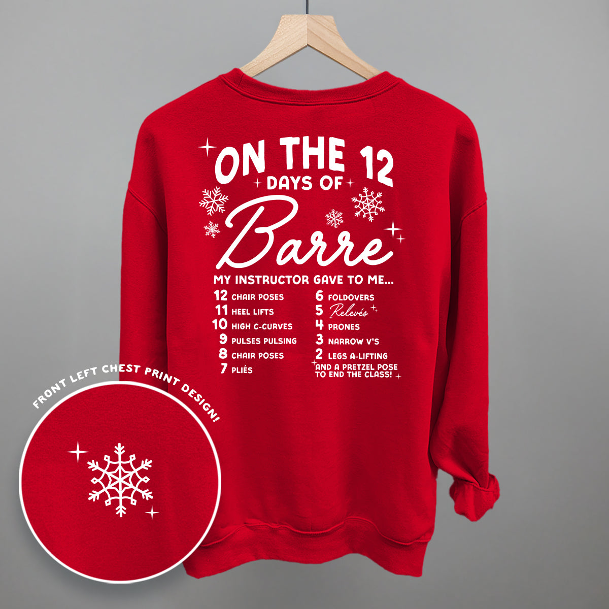 12 Days Of Barre (Back Print)