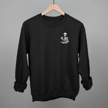 Overstimulated Moms Club (Skeleton + Coffee) (Left Chest)