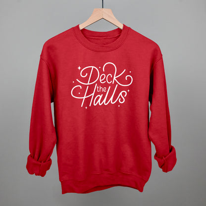 Deck The Halls Sparkle Script (White)