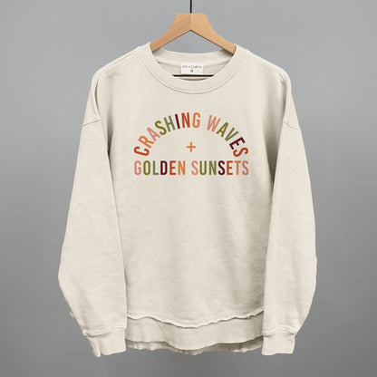 Crashing Waves And Golden Sunsets