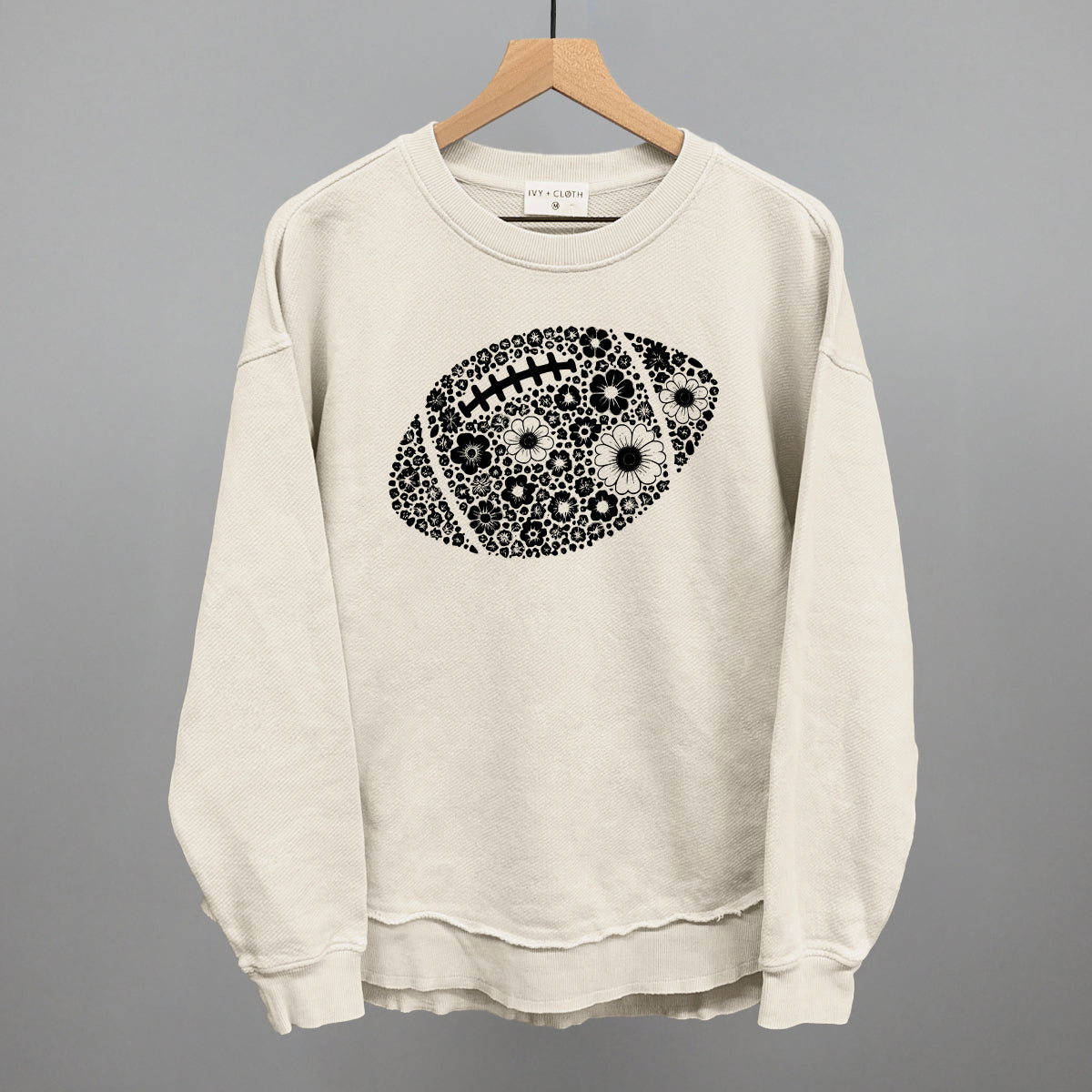 Floral Football Black