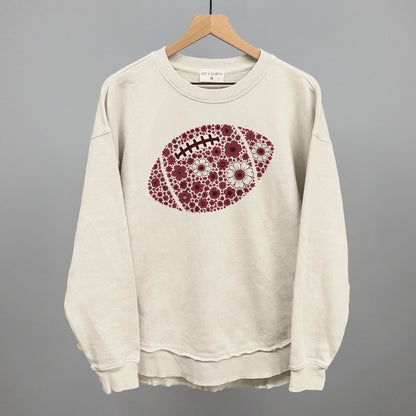 Floral Football Maroon