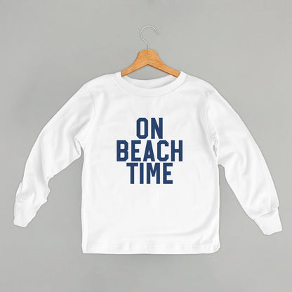 On Beach Time Block Letters (Kids)