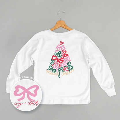 Merry Christmas Bow Tree (Kids Back Print)