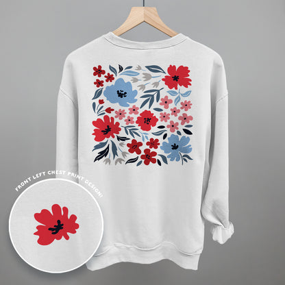 Red And Blue Florals (Back Print)