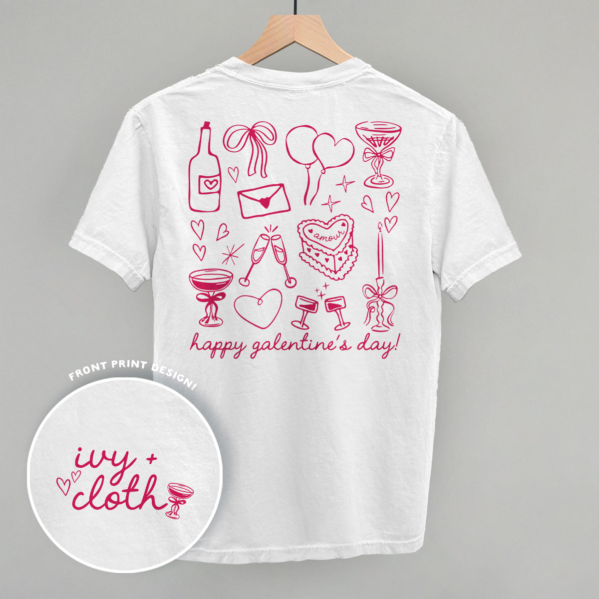 Galentine's Pink Doodles (Back Print)