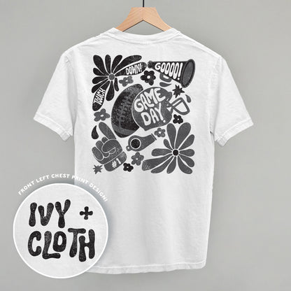 Floral Game Day Black (Back Print)