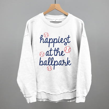 Happiest At The Ballpark Navy Script