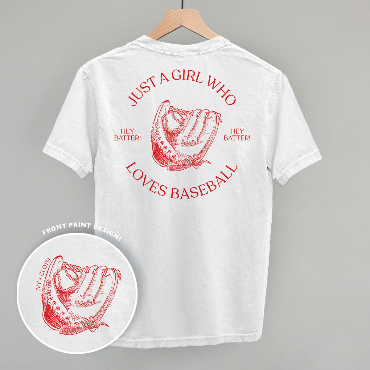 Just A Girl Who Loves Baseball (Back Print)