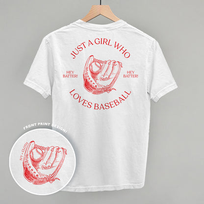 Just A Girl Who Loves Baseball (Back Print)
