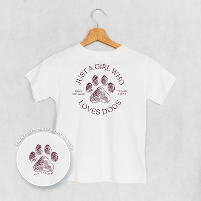 Just A Girl Who Loves Dogs (Kids Back Print)